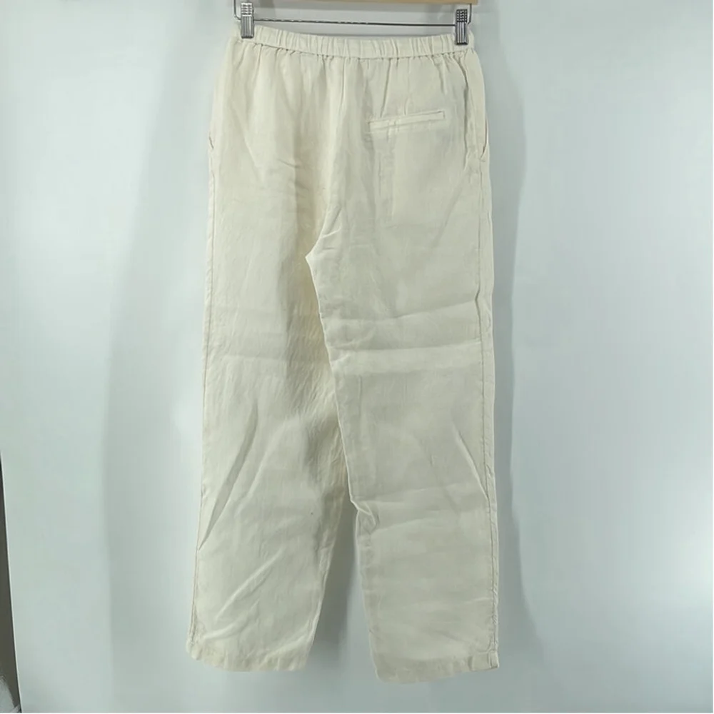 Mng 100% linen pants cream Color vacation light weight sz xs